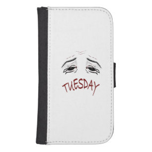 Exhausted Tuesday Mood Funny Relatable Cartoon Pho Galaxy S4 Wallet Case