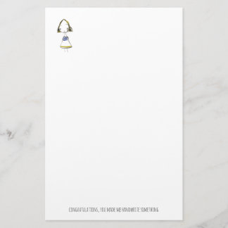 Exhausted Watercolor Doll 1 Stationery