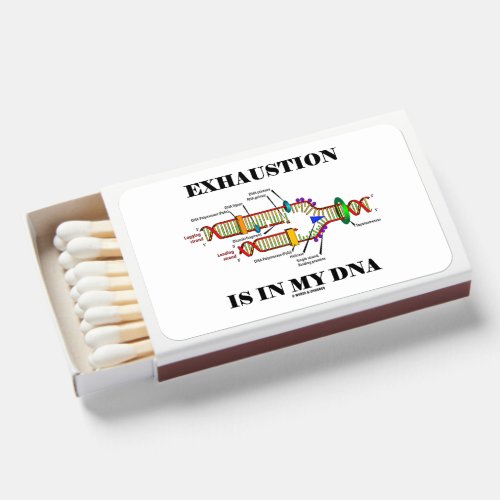 Exhaustion Is In My DNA Genetics Geek Humor Matchboxes