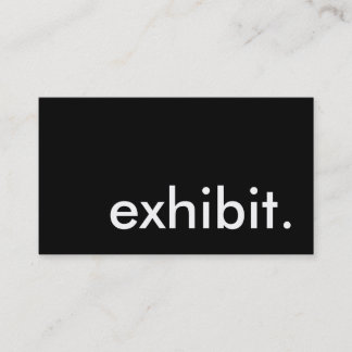 exhibit. (color customizable) business card