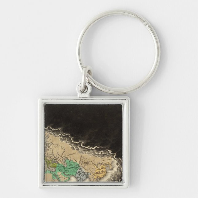 Exhibiting The Empire of Charlemagne 814 AD Keychain (Front)