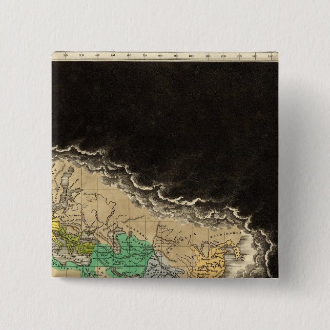 Exhibiting The Empire of Charlemagne 814 AD Pinback Button (Front)