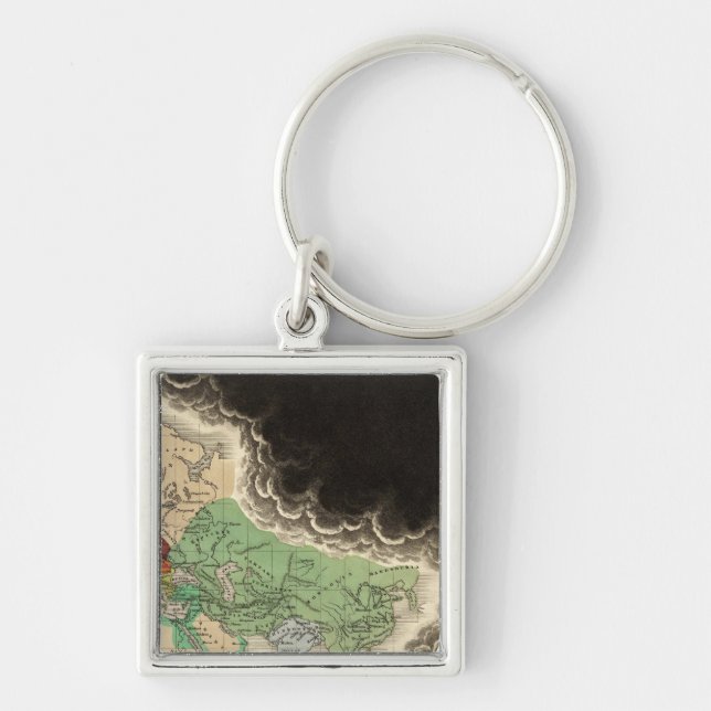 Exhibiting The Empire of Kublai Khan 1294 AD Keychain (Front)