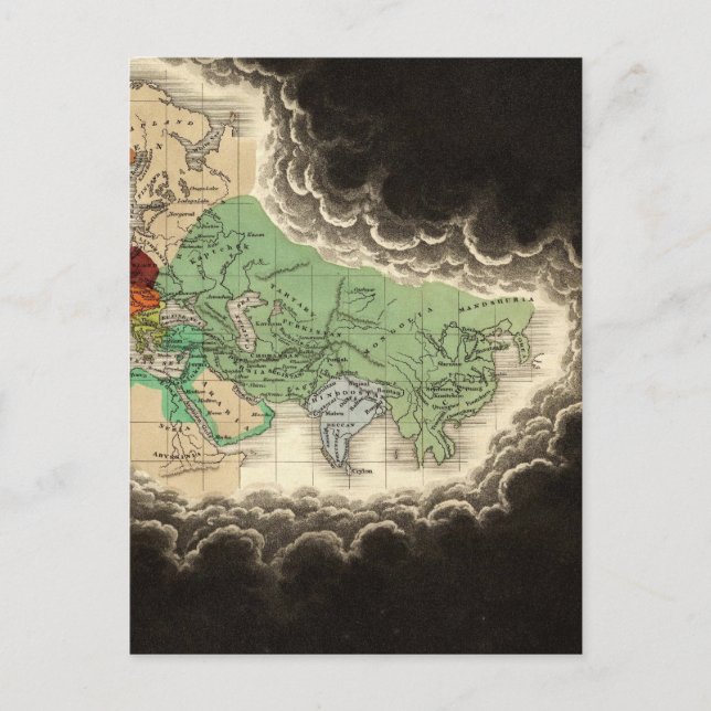 Exhibiting The Empire of Kublai Khan 1294 AD Postcard (Front)