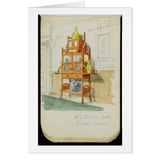 Exhibition Cabinet, c.1860s-70s (w/c & pencil on p (Front)