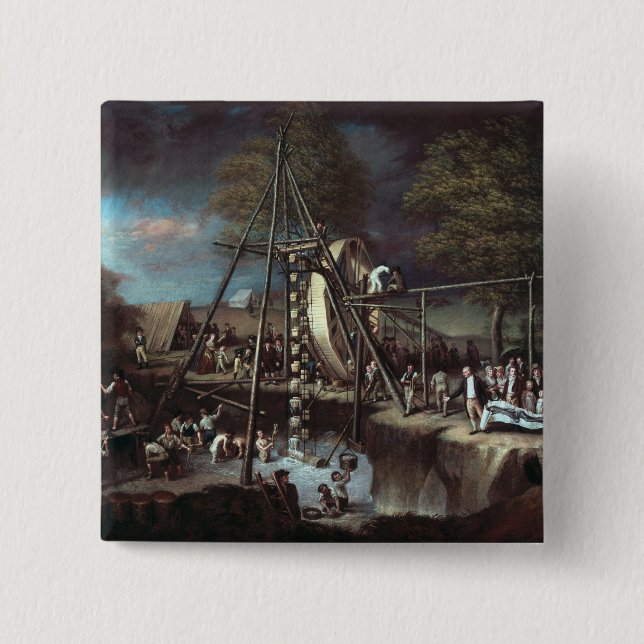 Exhumation of the Mastodon, 1806 Button (Front)