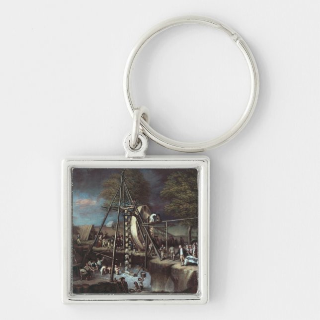 Exhumation of the Mastodon, 1806 Keychain (Front)