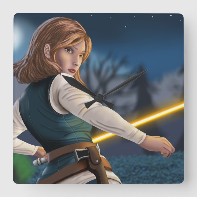 Exile Peacekeeper Cassandra Square Wall Clock (Front)