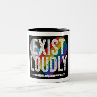 Exist Loudly Pride Rainbow Statement Mug