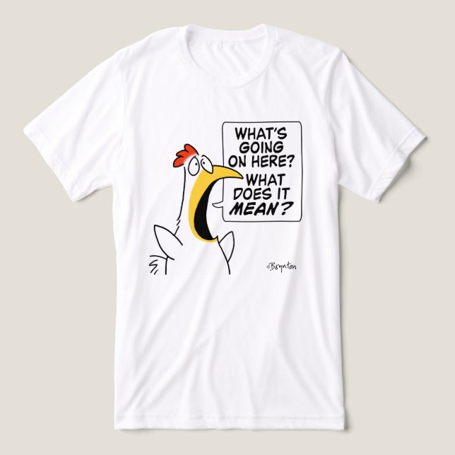 Existential Chicken by Sandra Boynton Tri-Blend Shirt (Design Front)