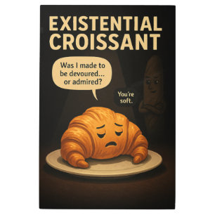 Existential Croissant Metal Print