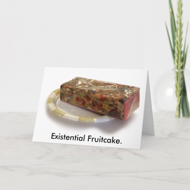 Existential Fruitcake Holiday Card (Front)