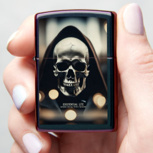 EXISTENTIAL LITE Hoodie Skull Zippo Lighter