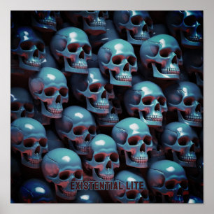 EXISTENTIAL LITE Lit Skulls 1b Acrylic Print