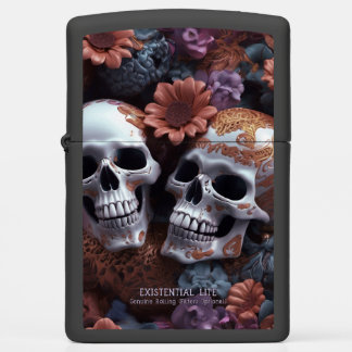 EXISTENTIAL LITE Lovers Skulls Vibrant Zippo Lighter
