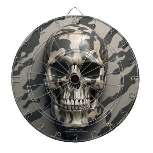 EXISTENTIAL LITE Memento Mori Camo Skull Dart Board