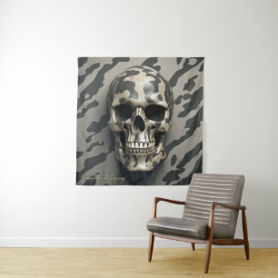 EXISTENTIAL LITE Memento Mori Camo Skull Tapestry