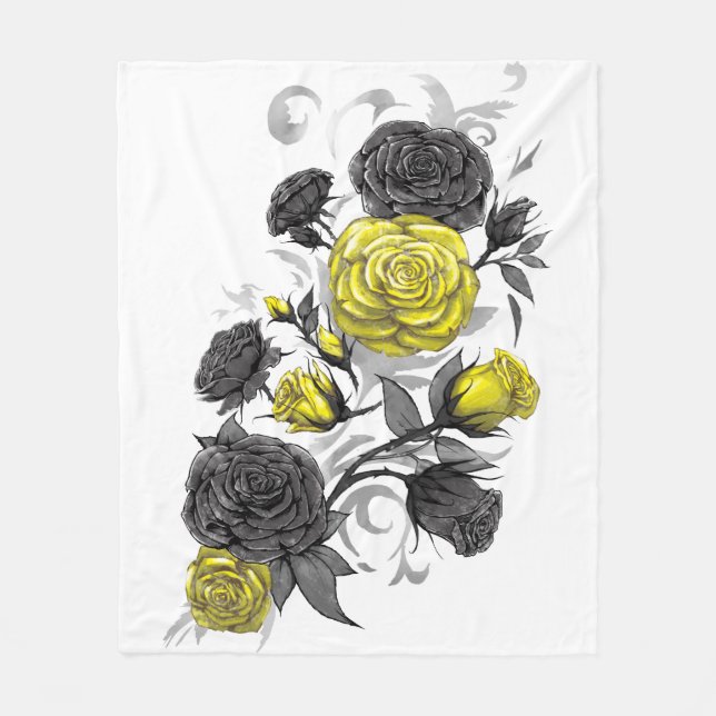 Existential Roses Fleece Blanket (Front)