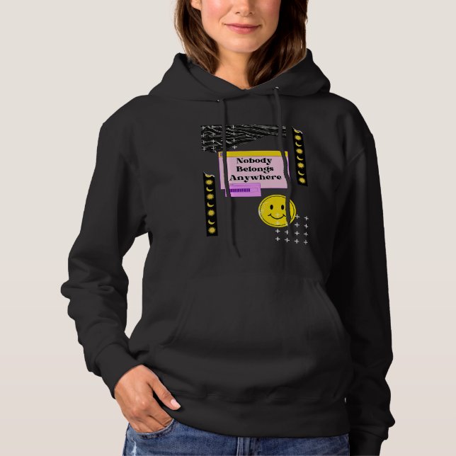 Existentialism Philosophy Quote Hoodie (Front)