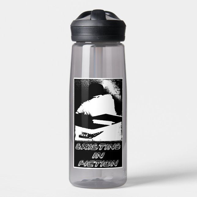 Existing In Fiction Water Bottle (Front)