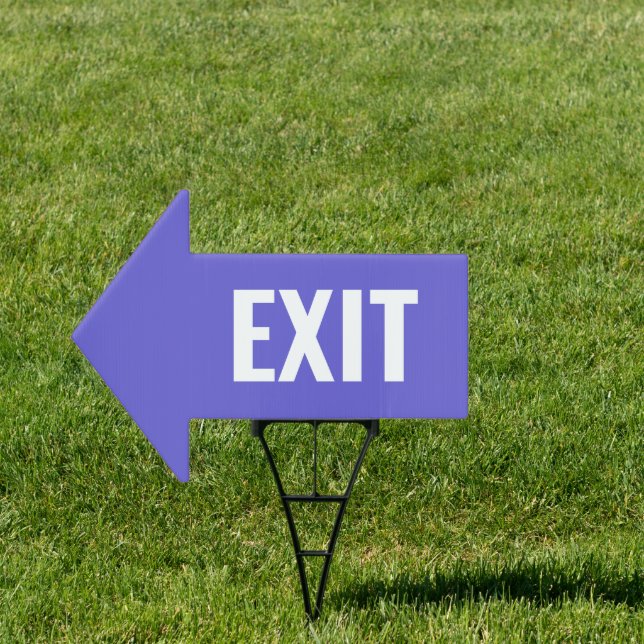 EXIT Arrow Shaped Lawn Sign (Insitu)