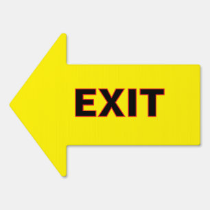 EXIT Arrow Sign