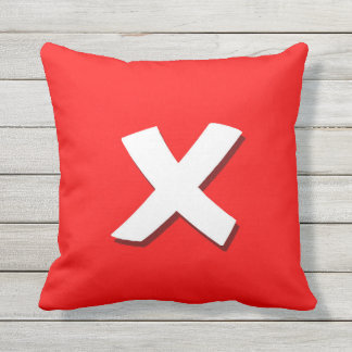 Exit button square pillow