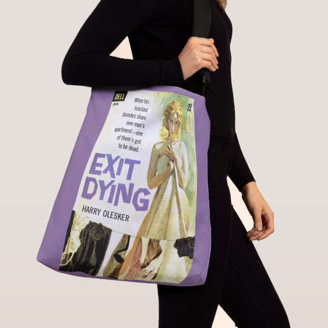 Exit Dying pulp novel cover print Crossbody Bag (Close Up)