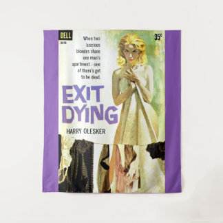 Exit Dying pulp novel cover print Tapestry