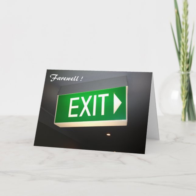 exit farewell card (Front)