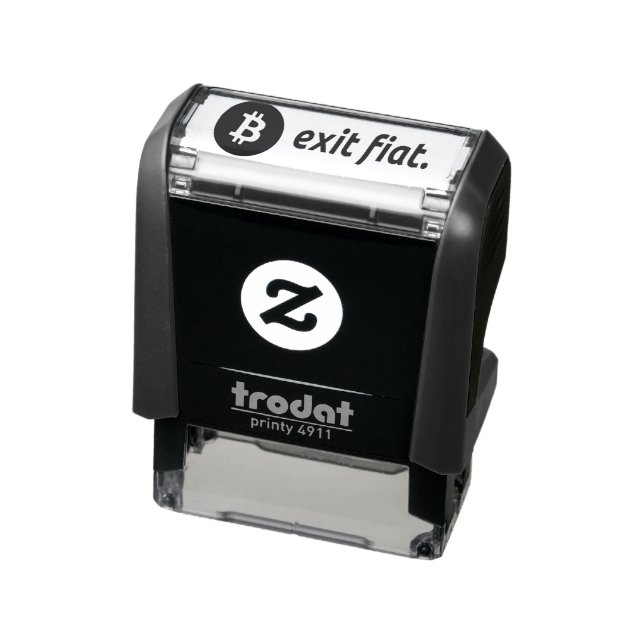 exit fiat bitcoin self inking stamp (Product)