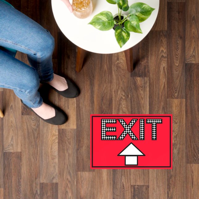 Exit Floor Sign Floor Decals (Floor)