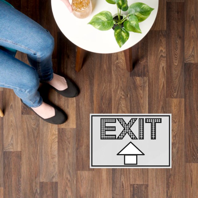 Exit Floor Sign Floor Decals (Floor)