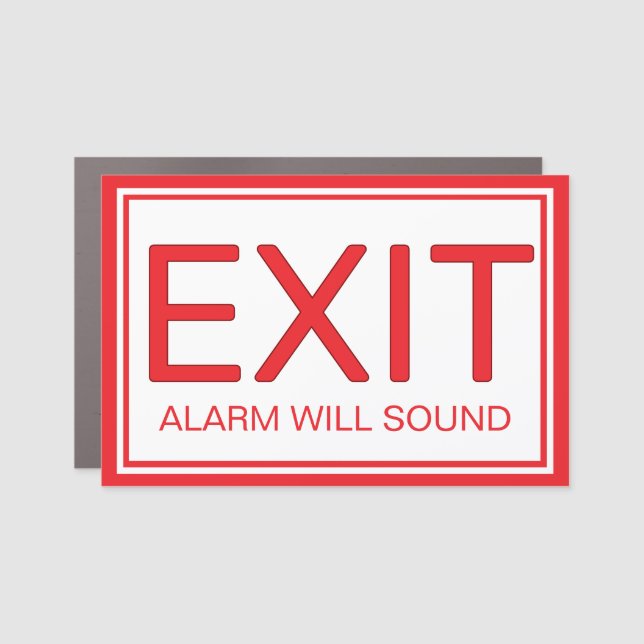 Exit Only - Magnetic Safety Door Sign (Front)