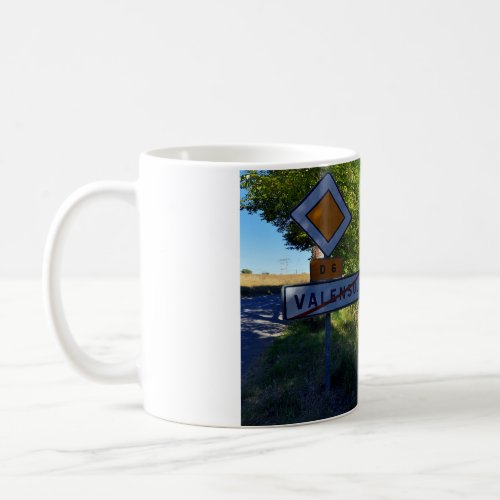 Exit panneau Valensole and lavendula in France Coffee Mug