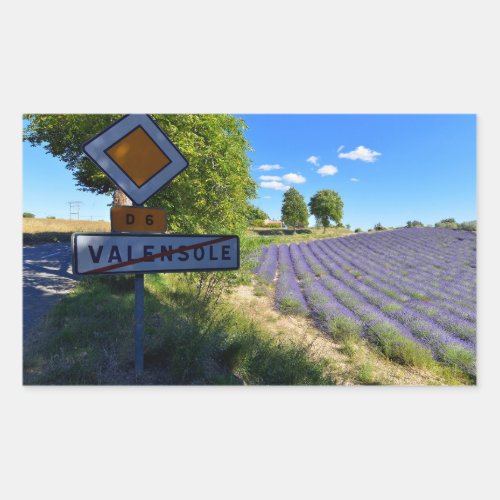 Exit panneau Valensole and lavendula in France Rectangular Sticker