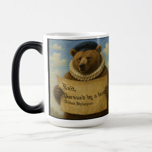 Exit, pursued by a bear Shakespeare quote bear Color Morph Mug