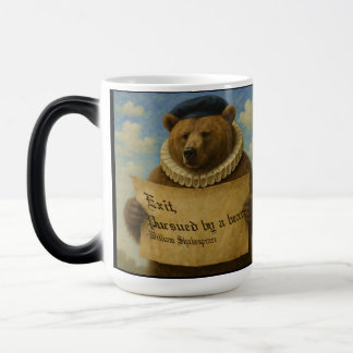 Exit, pursued by a bear Shakespeare quote bear Color Morph Mug