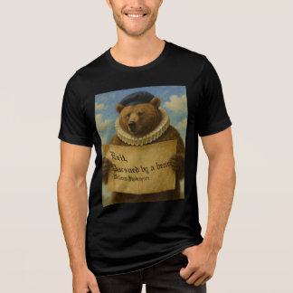 Exit, pursued by a bear Shakespeare quote bear Tri-Blend Shirt