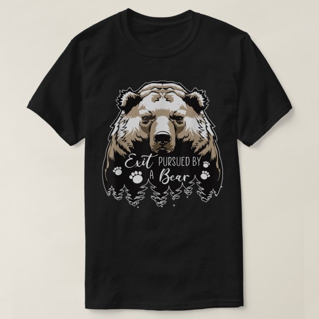 Exit Pursued By Bear Png  T-Shirt (Design Front)