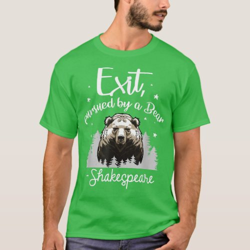 Exit Pursued By Bear Shakespeare Script Quote Thea T_Shirt