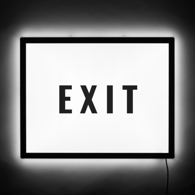 EXIT Sign Decoration Bar Business Office Modern Zazzle