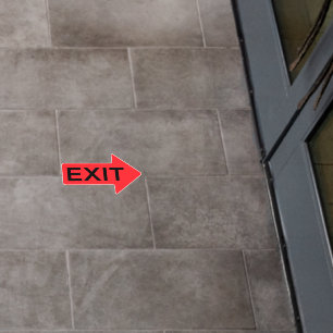 Exit Sign Floor Decals