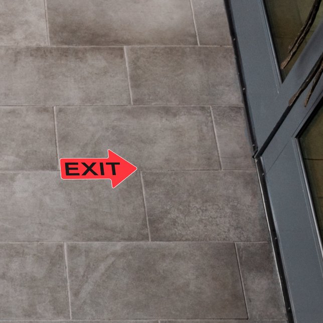 Exit Sign Floor Decals (Restaurant)
