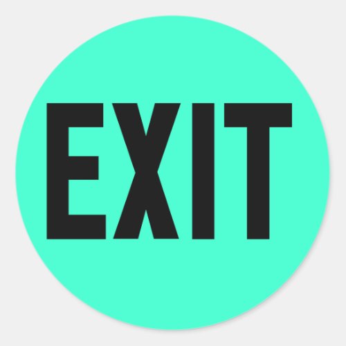 Exit Way Out Classic Round Sticker