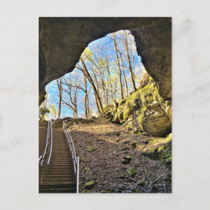 Exiting Mammoth Cave Kentucky - Postcard