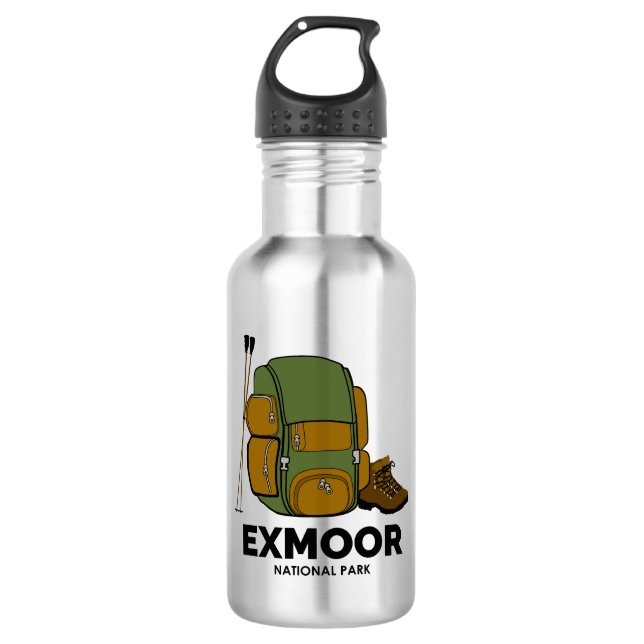 Exmoor National Park Backpack Stainless Steel Water Bottle (Front)