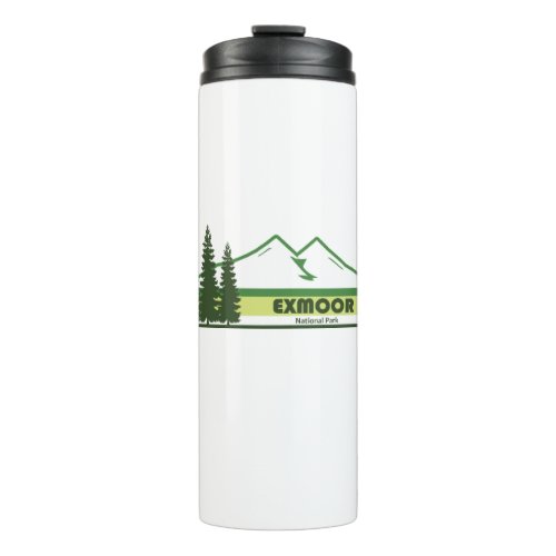 Exmoor National Park Green Stripes Thermal Tumbler