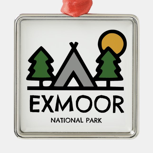 Exmoor National Park Metal Ornament (Front)