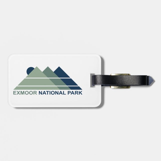 Exmoor National Park Mountain Sun Luggage Tag (Back Horizontal)